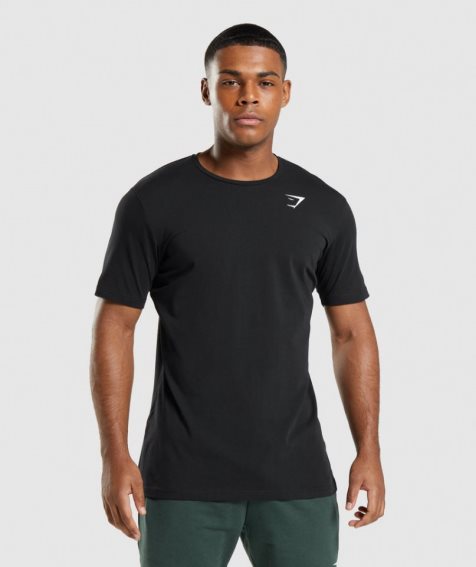 Men's Gymshark Critical T-Shirts Black | CA N7D518